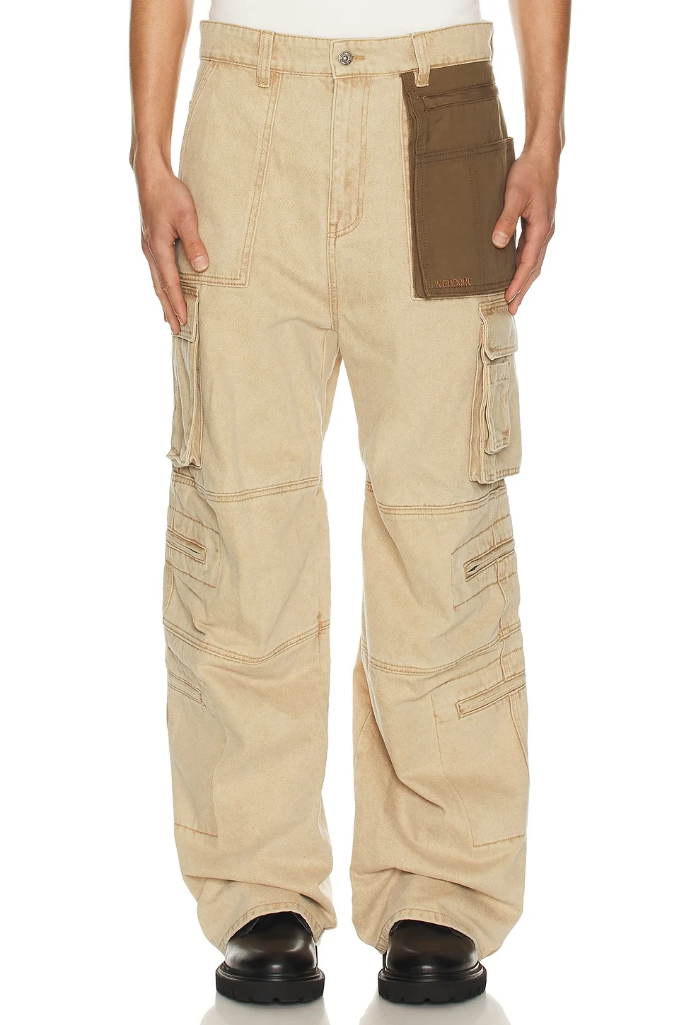 Washed Cargo Trousers - 1