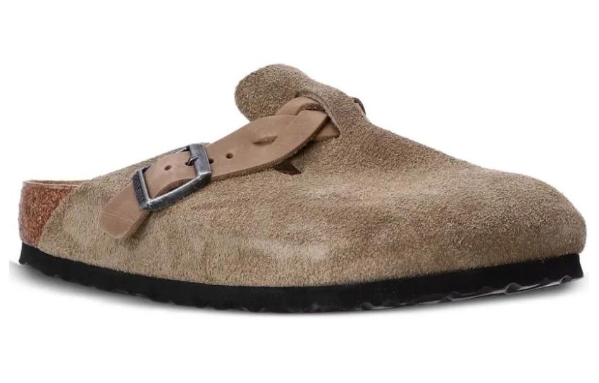 (WMNS) Birkenstock Boston Braided Suede Leather Sandals 'Taupe' 1026694 - 3