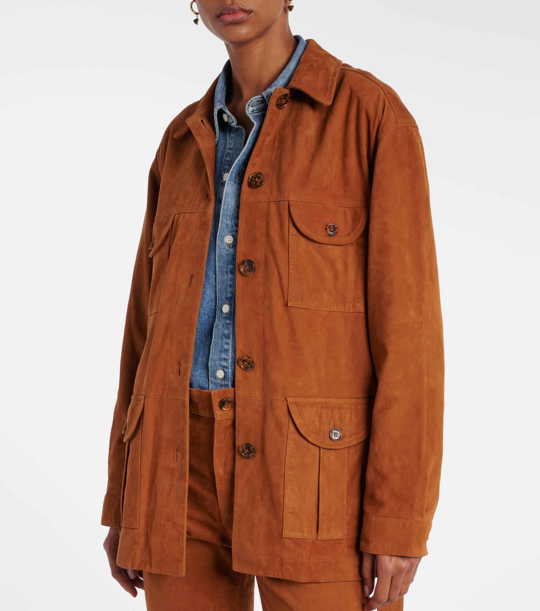 Viva Sahariana belted suede jacket - 7