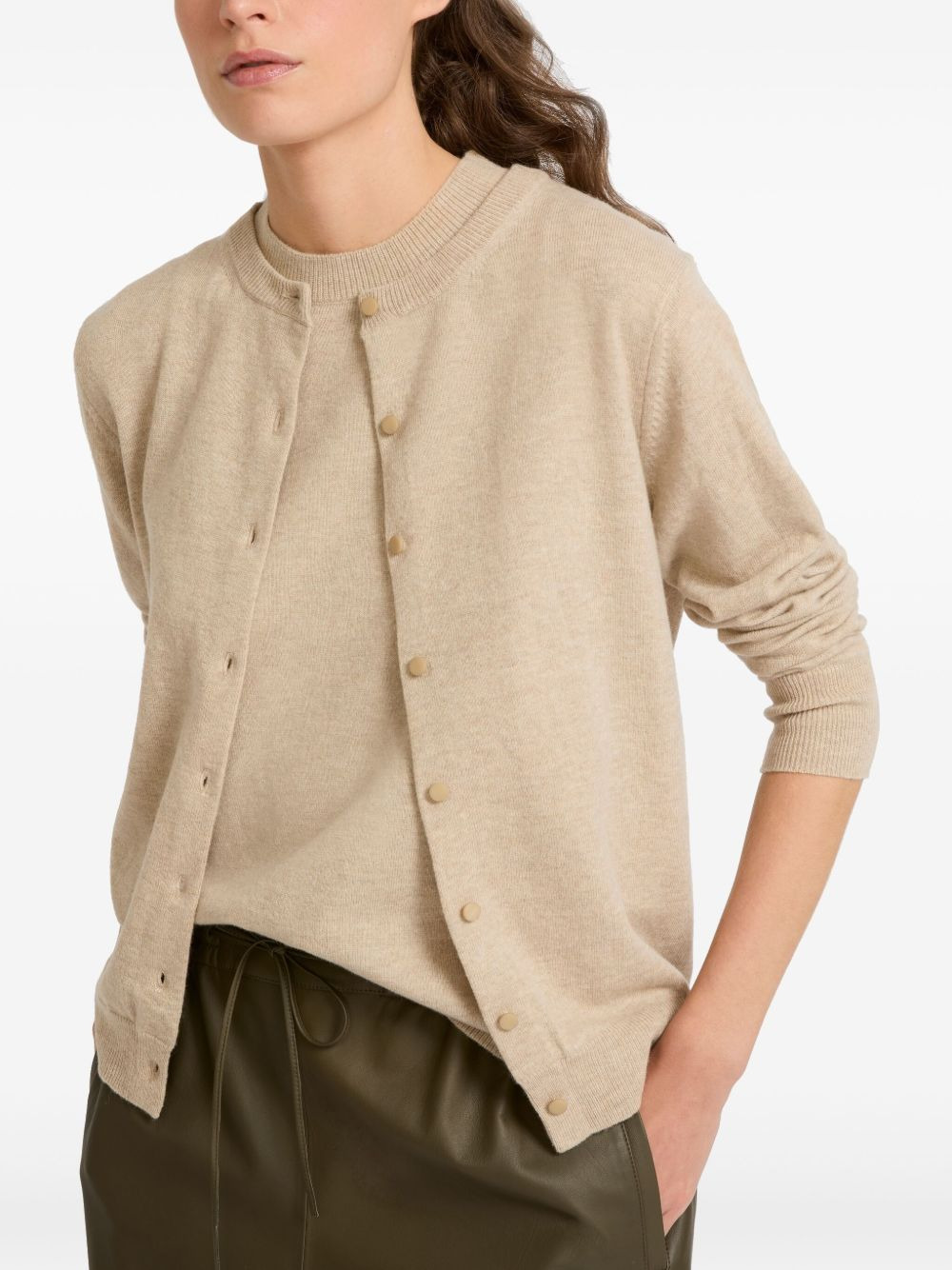 fine-ribbed cardigan - 5