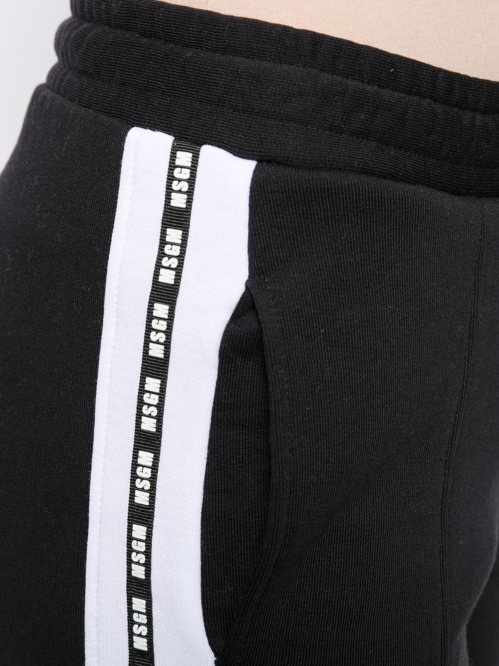 logo tape track pants - 5