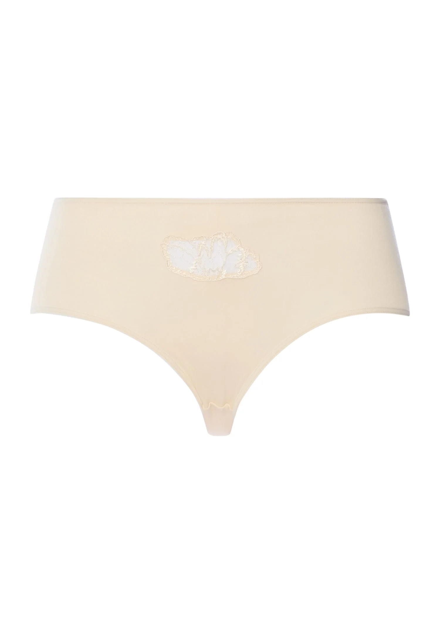 Belen Embroidered Cotton Full Briefs - 1