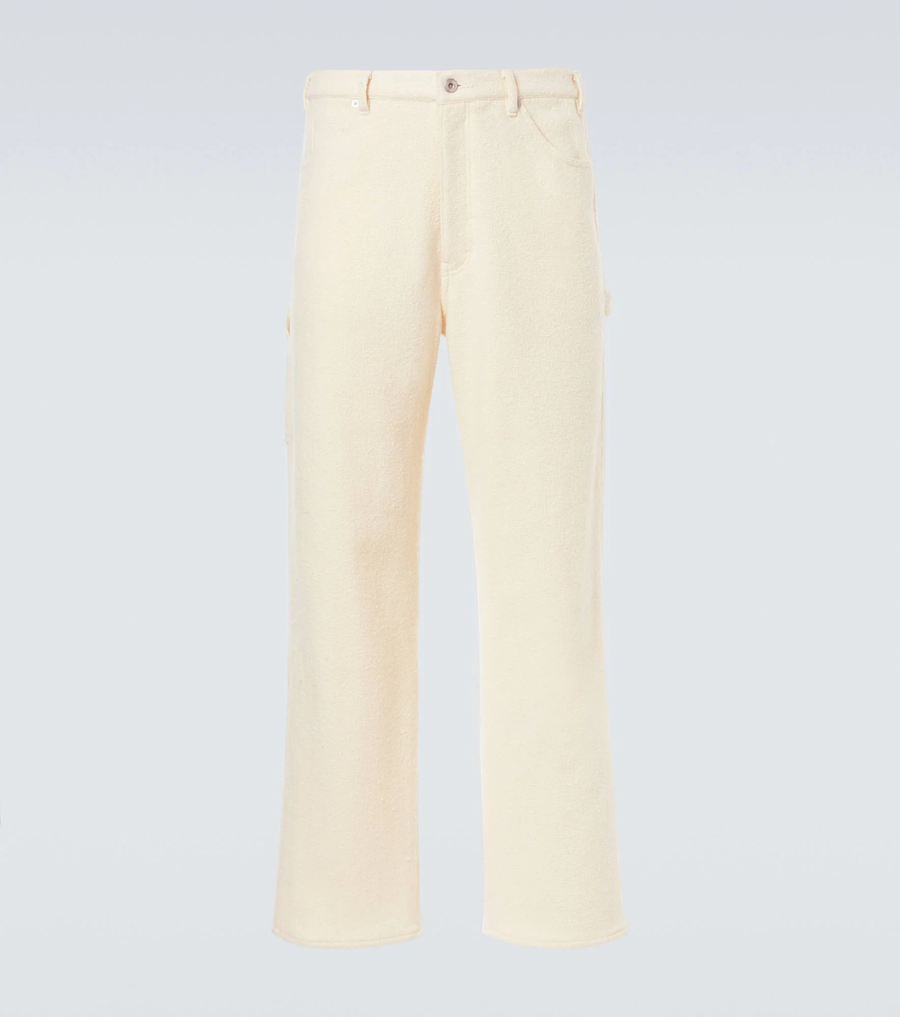 Wool tweed wide-leg pants - 1