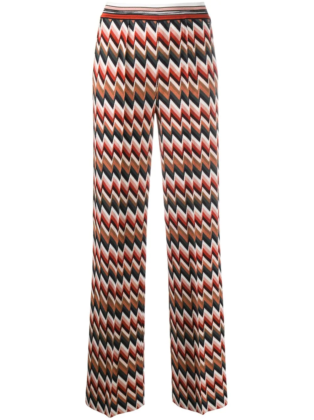 zigzag knit trousers - 1