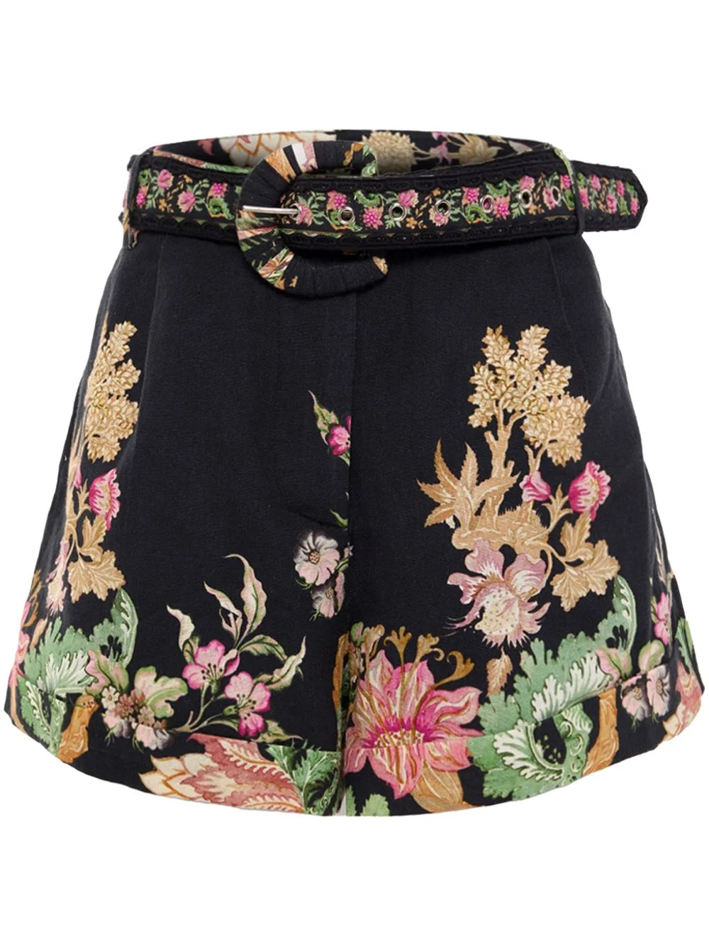 floral-print cotton shorts - 1