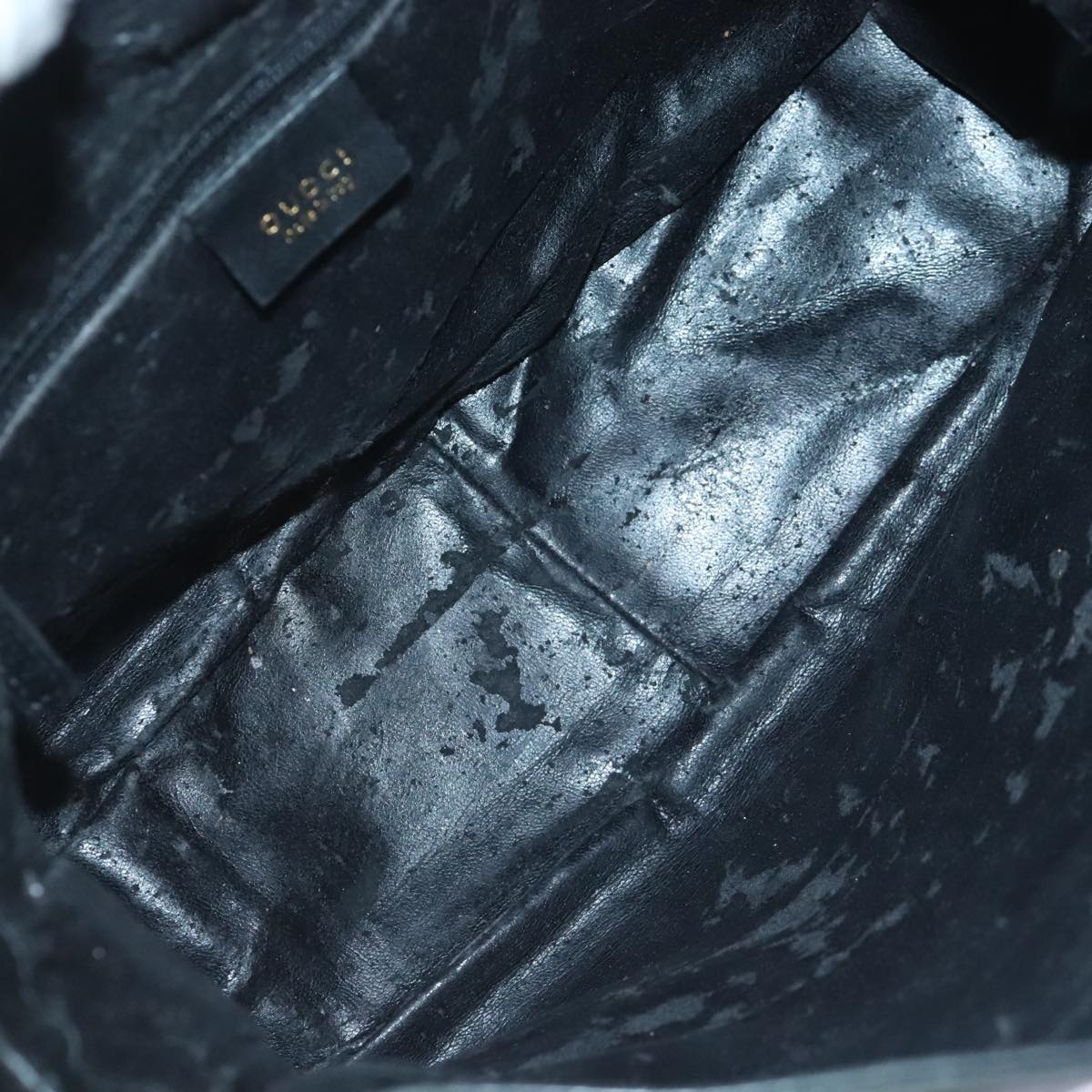 GUCCI Bamboo Hand Bag Leather Black Gold 001 1638 001 1638 - 13