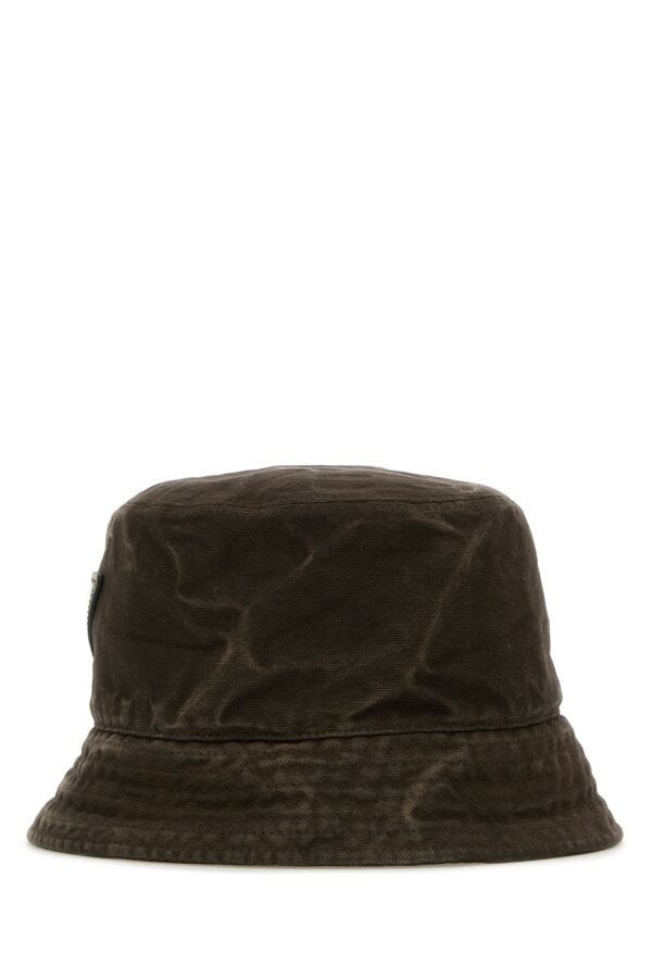 Prada Prada Men Brown Cotton Bucket Hat luosophy REVERSIBLE