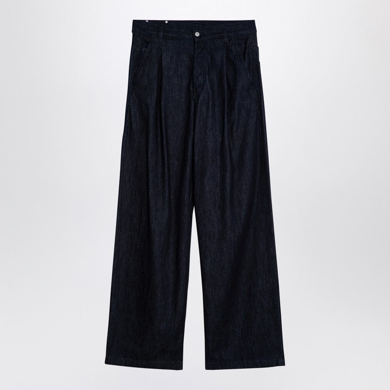 Dries Van Noten Wide Denim Jeans With Pleats Men - 1