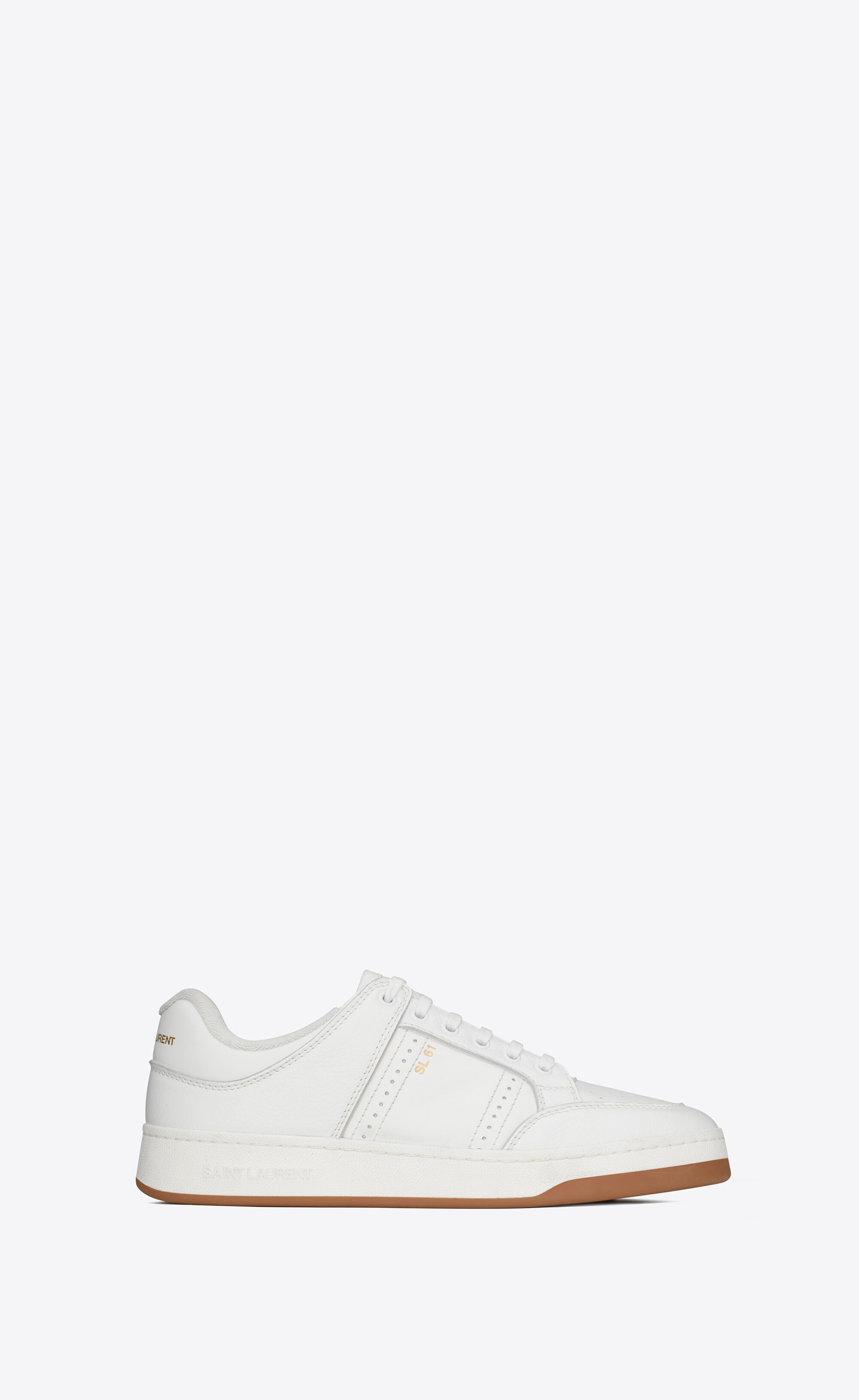 sl/61 low-top sneakers in grained leather - 1