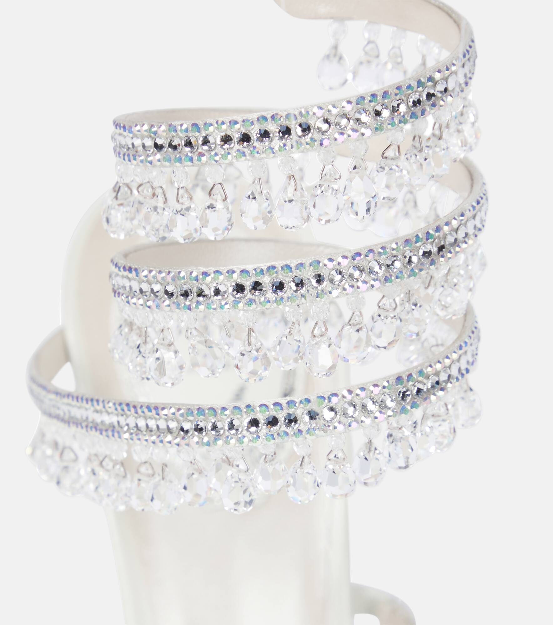 Chandelier embellished leather sandals - 5