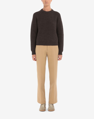 Maison Margiela Cable knit wool sweater outlook