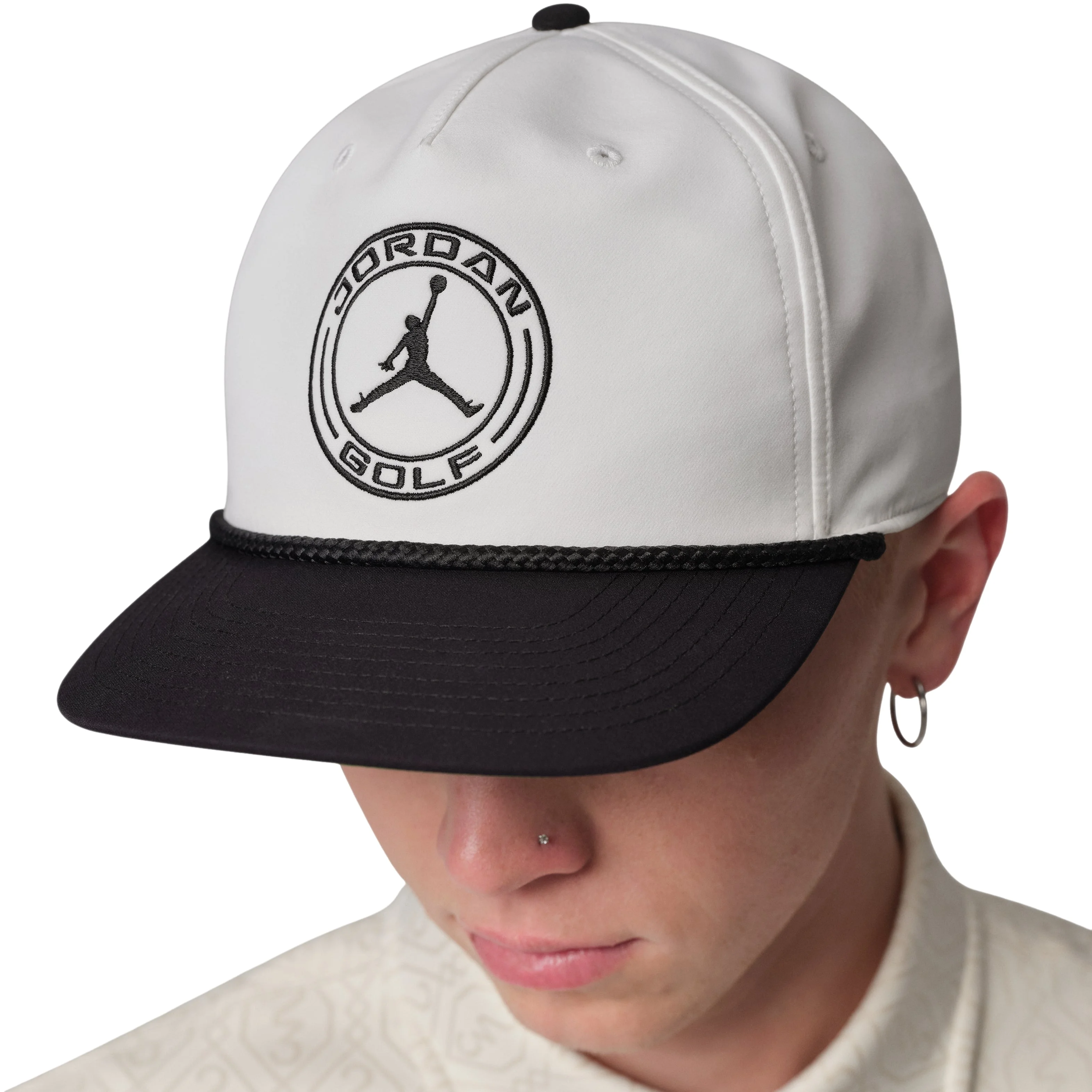 Jordan Pro Structured Dri-FIT Flat-Brim Hat 'Sail Black Kelly Green' IM4540-133 - 1