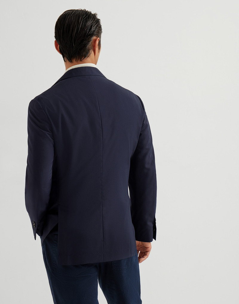 Brunello Cucinelli Super 150s lightweight wool and silk deconstructed blazer outlook