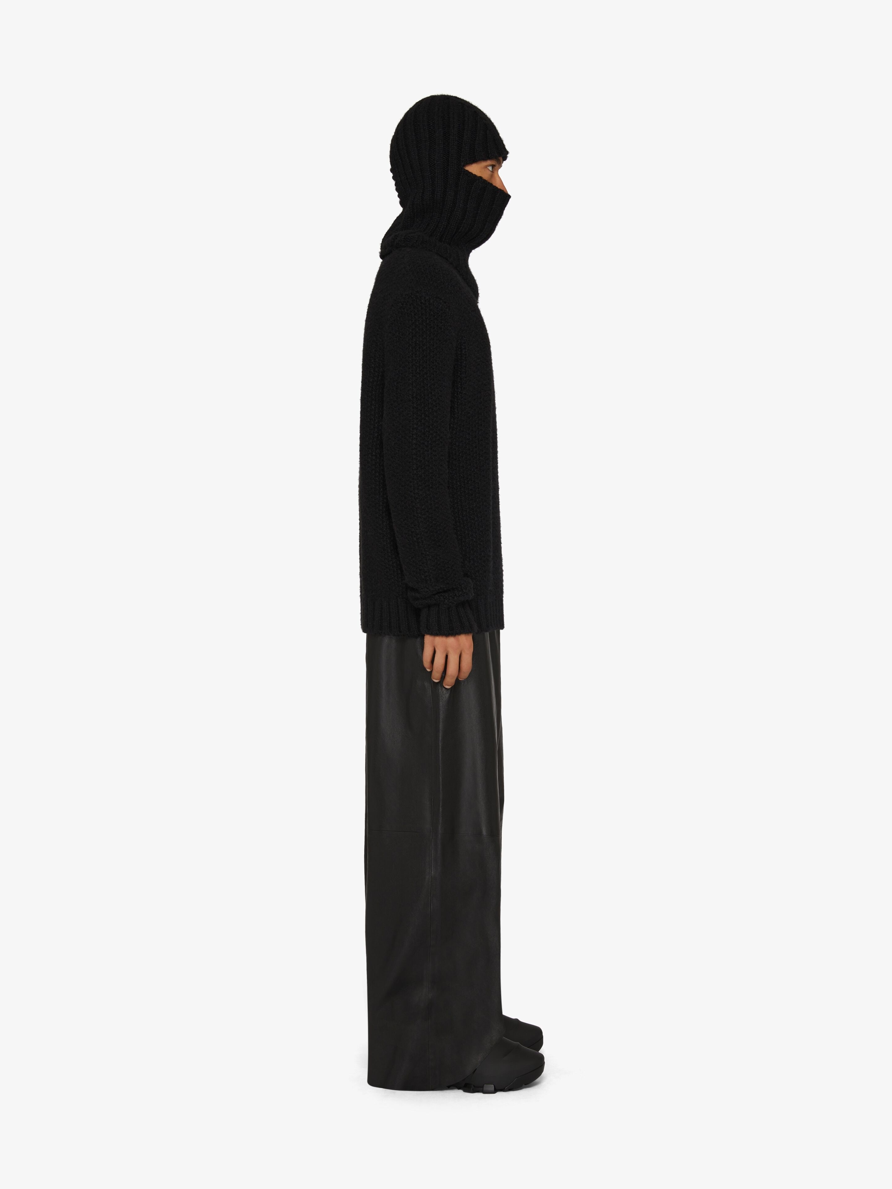 SWEATER IN BLENDED WOOL WITH BALACLAVA - 3