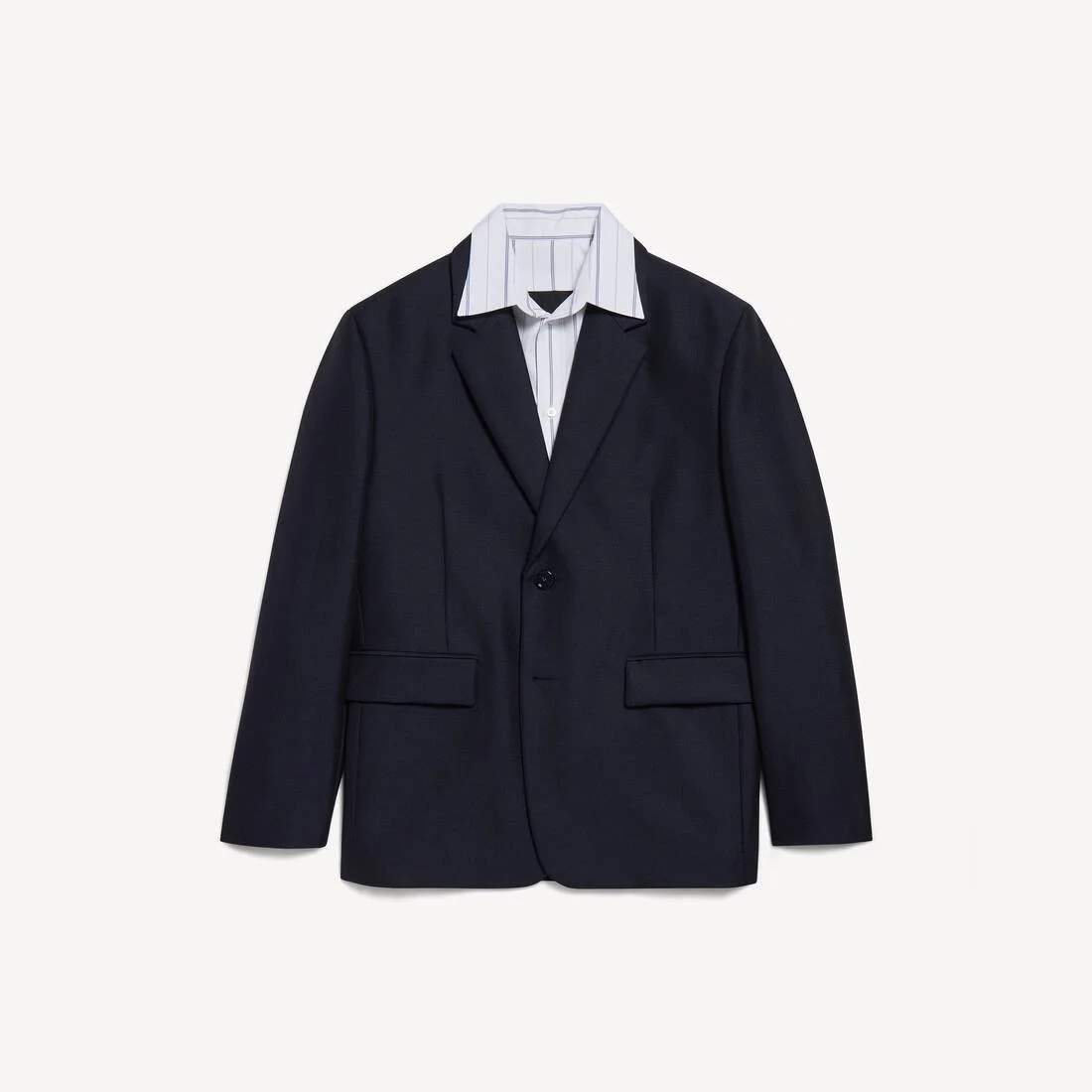 Men's Hybrid Shirt Jacket in Dark Navy - 1