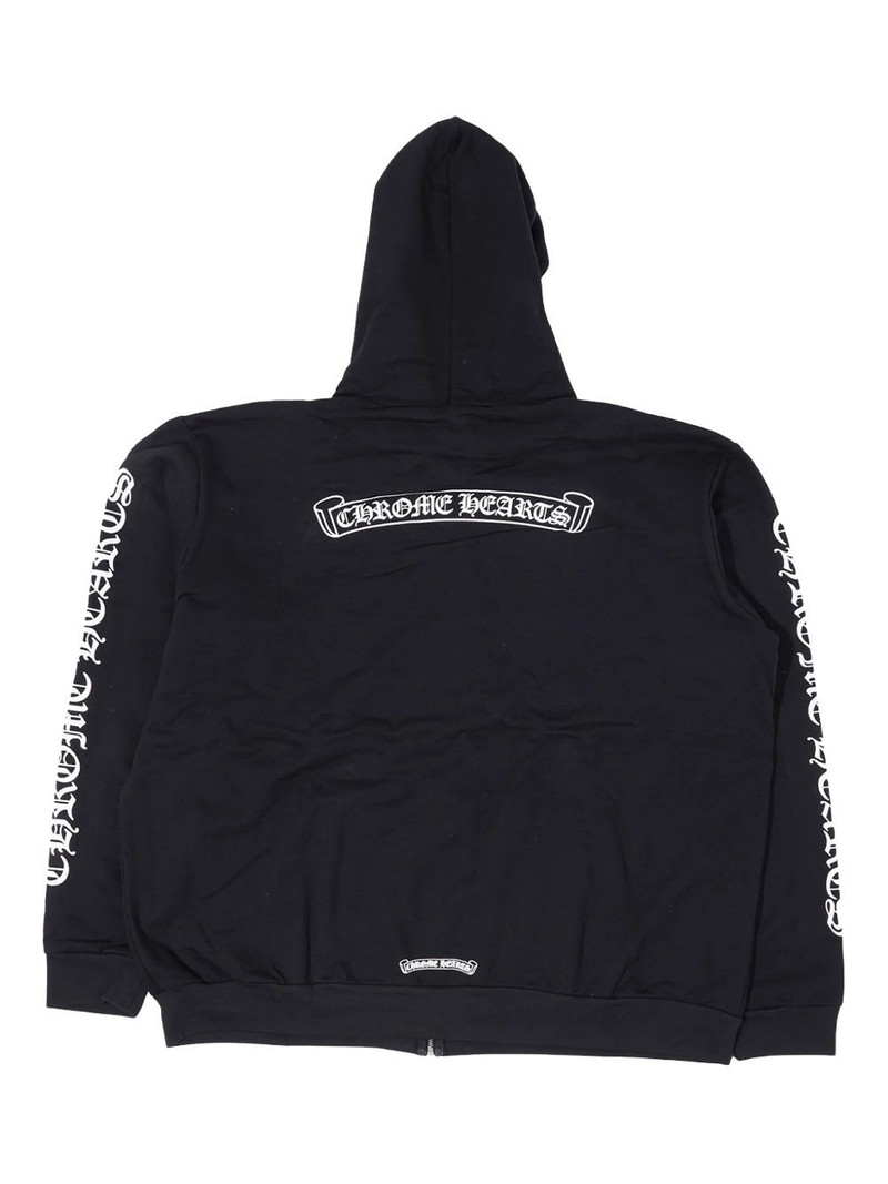Chrome Hearts logo-detail zip-up hoodie outlook