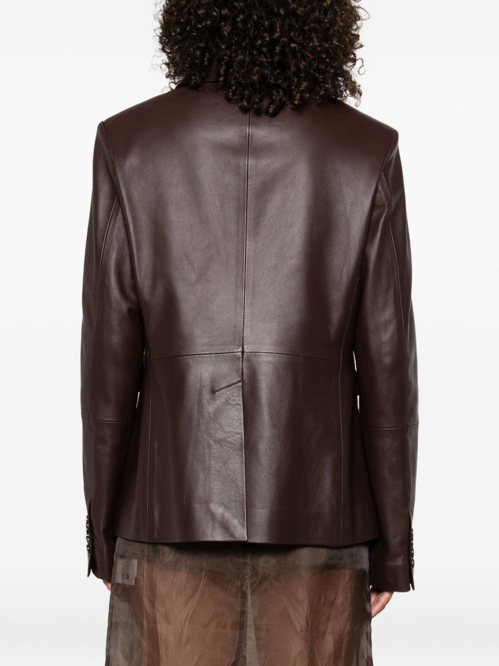 Aldo three-button leather jacket - 4