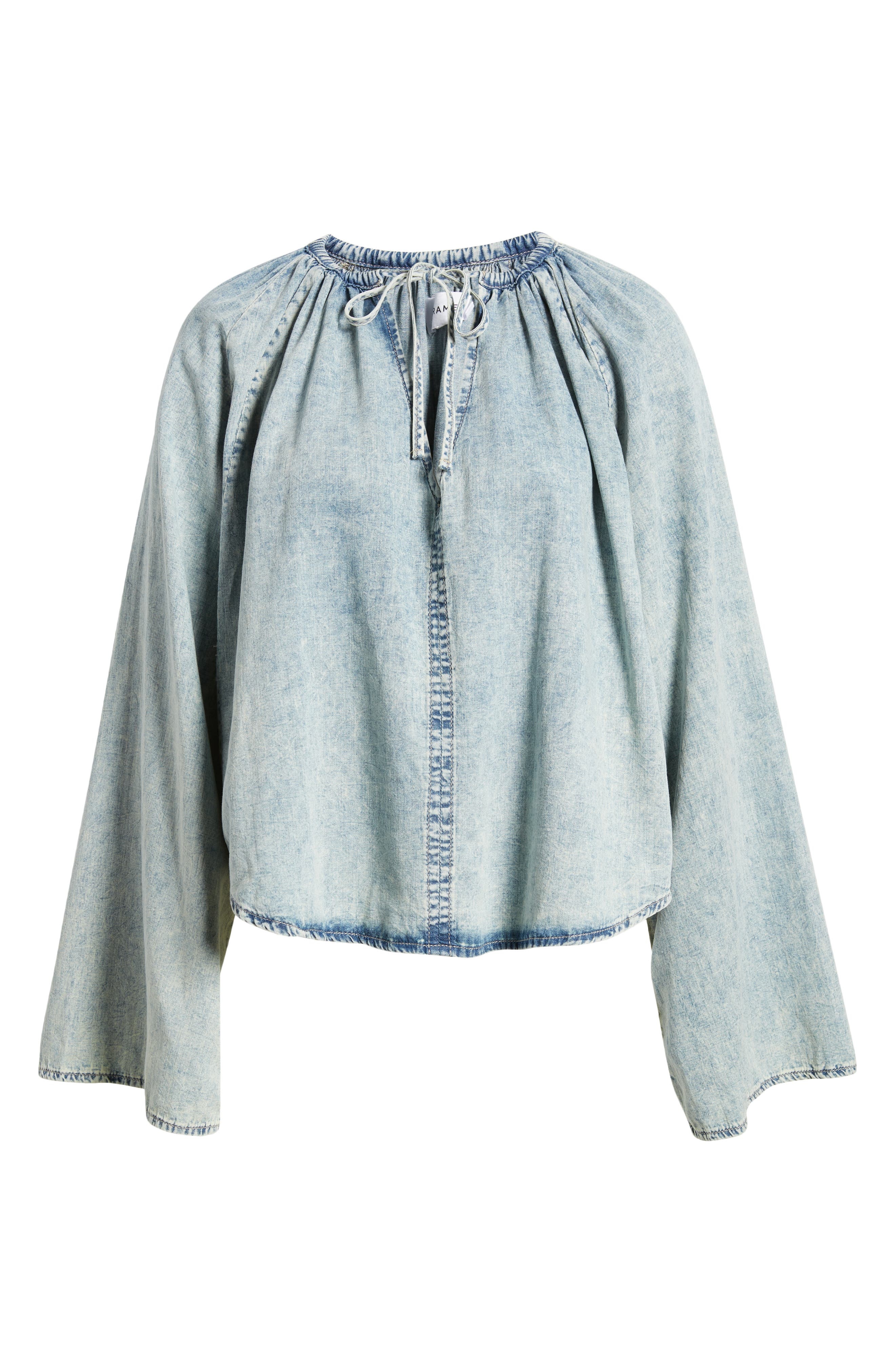 Tie Neck Denim Top - 5