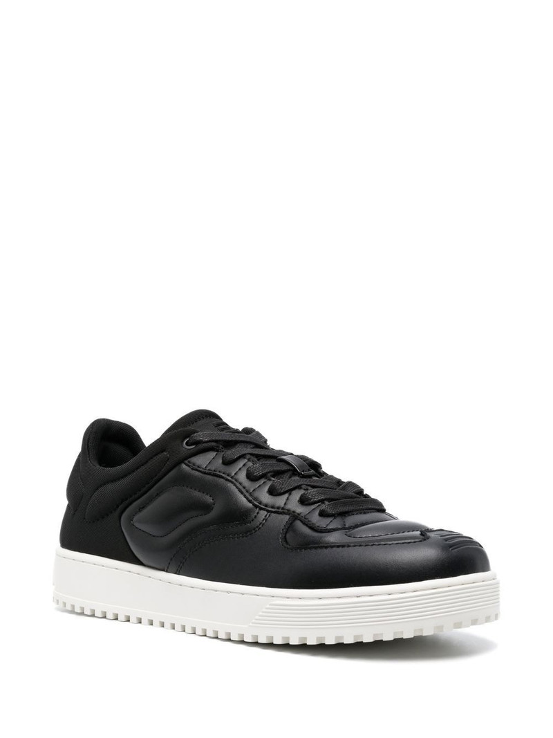 EMPORIO ARMANI quilted hybrid lace-up sneakers outlook