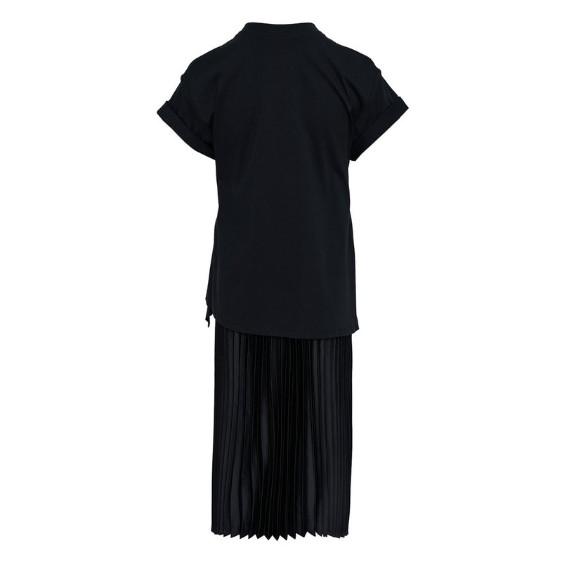 3.1 Phillip Lim Short Sleeve T-Shirt Combo Dress With Pleated outlook
