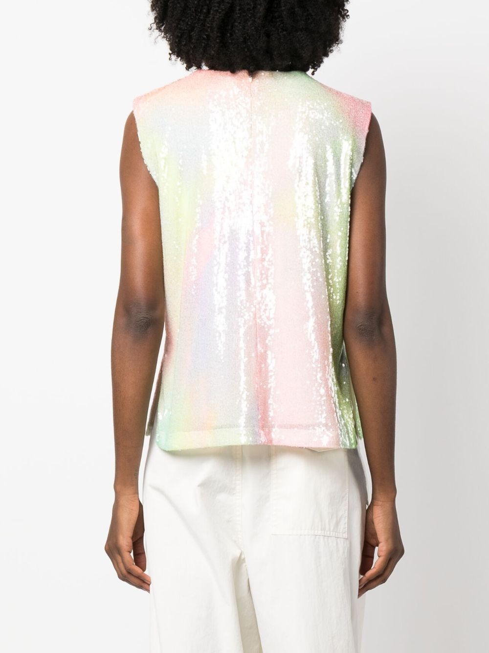 ombré-effect sequin-embellished top - 4