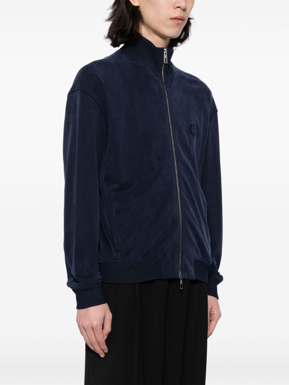 logo-embroidered track jacket - 3