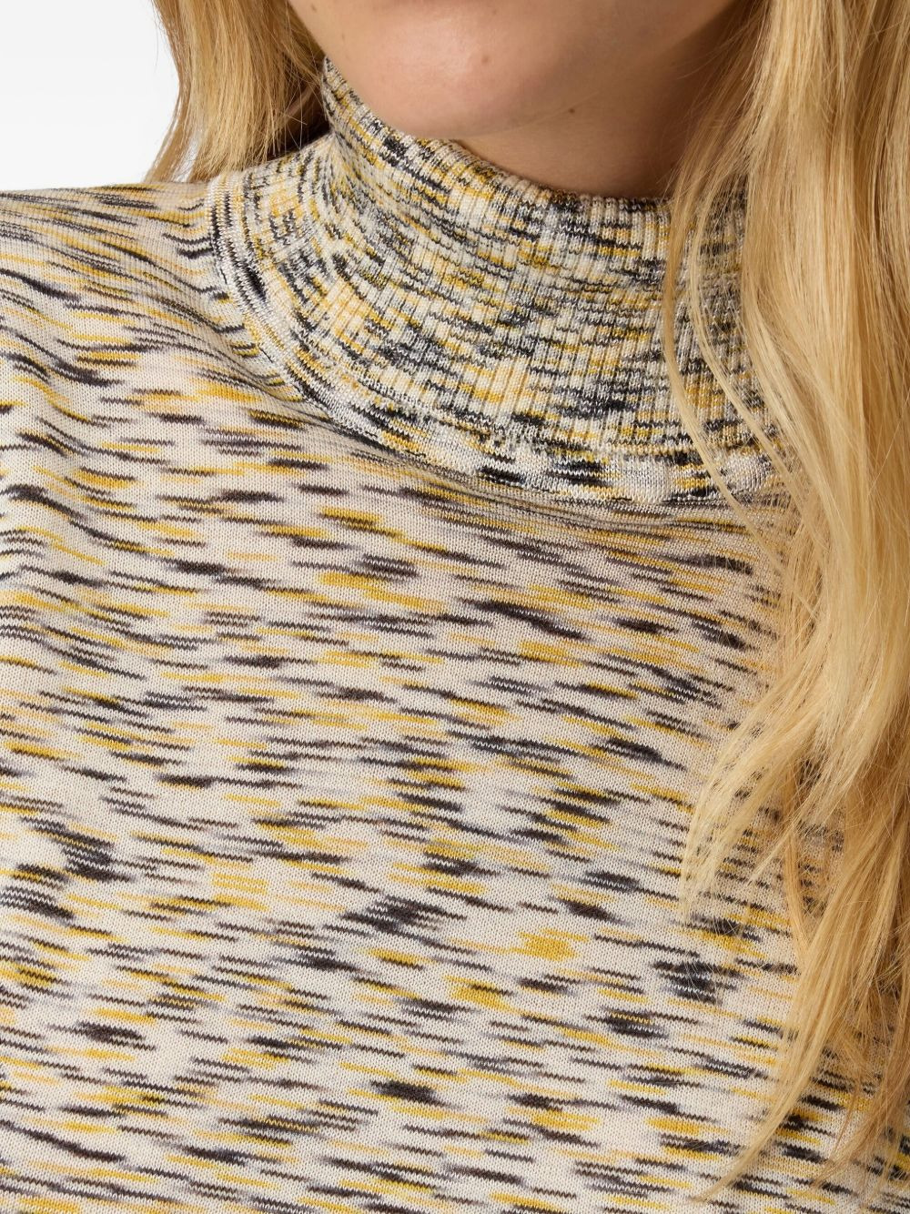 patterned high-neck top - 4