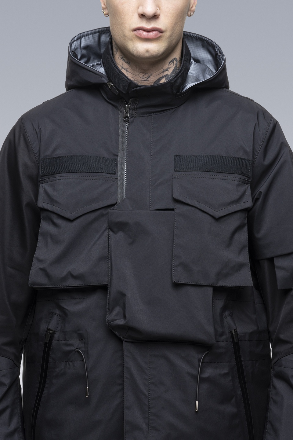 ACRONYM SAC-J2761 sacai / ACRONYM Field Jacket Black | REVERSIBLE