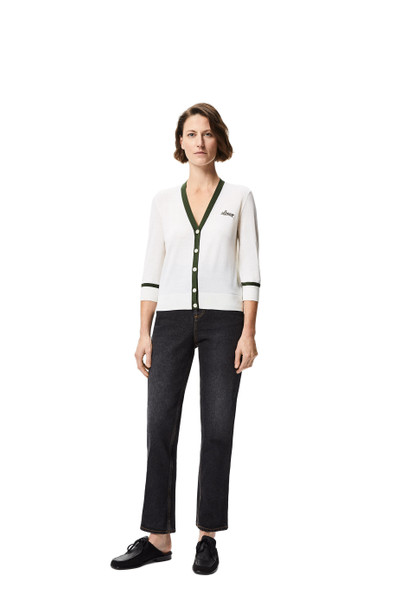 Loewe LOEWE lurex embroidered cropped cardigan in wool outlook