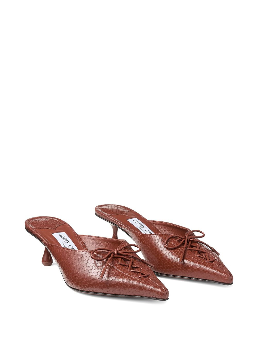 50mm Scarlett lace-up pointed-toe mules - 2