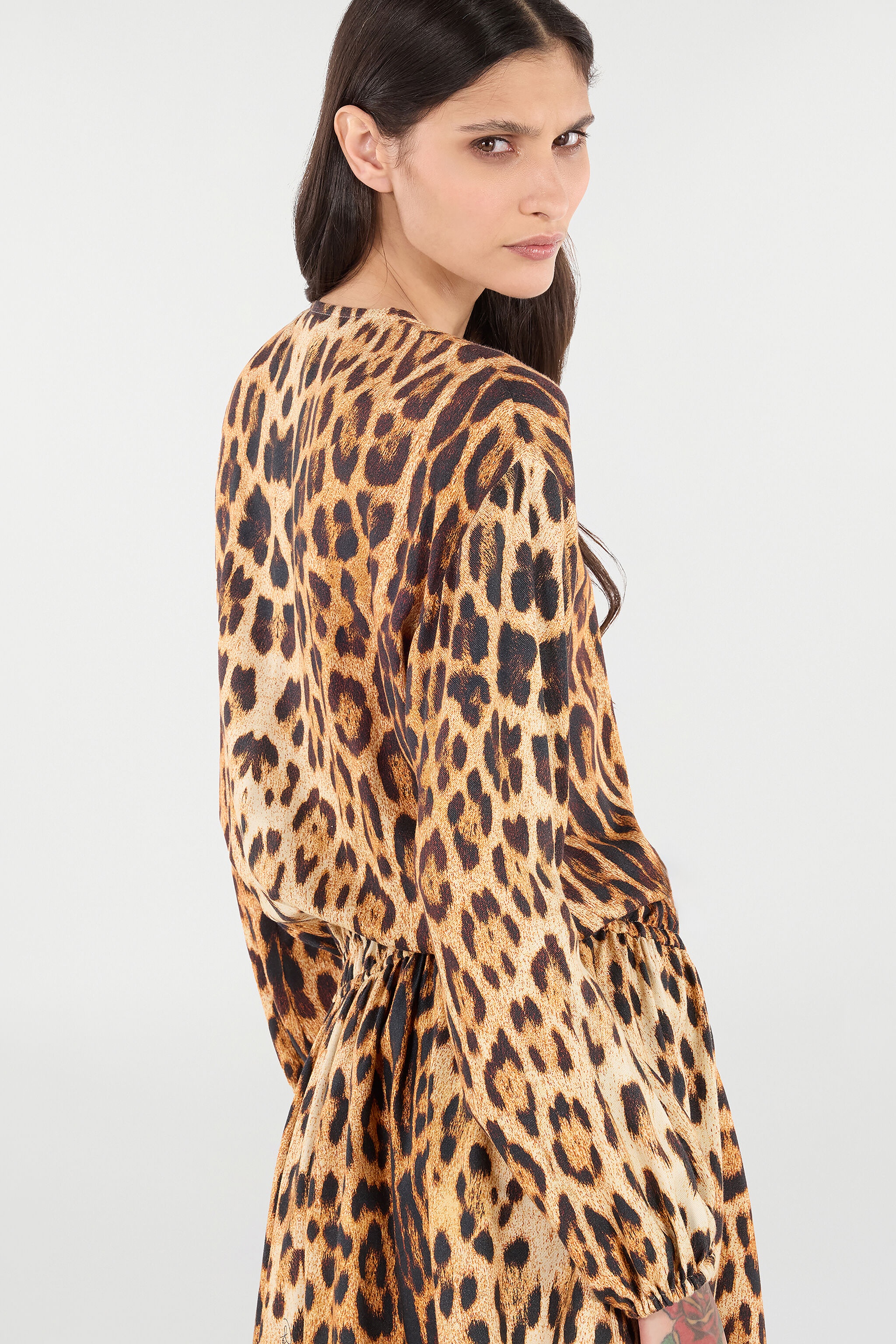 Short Dress with Jaguar Skin Print - 6