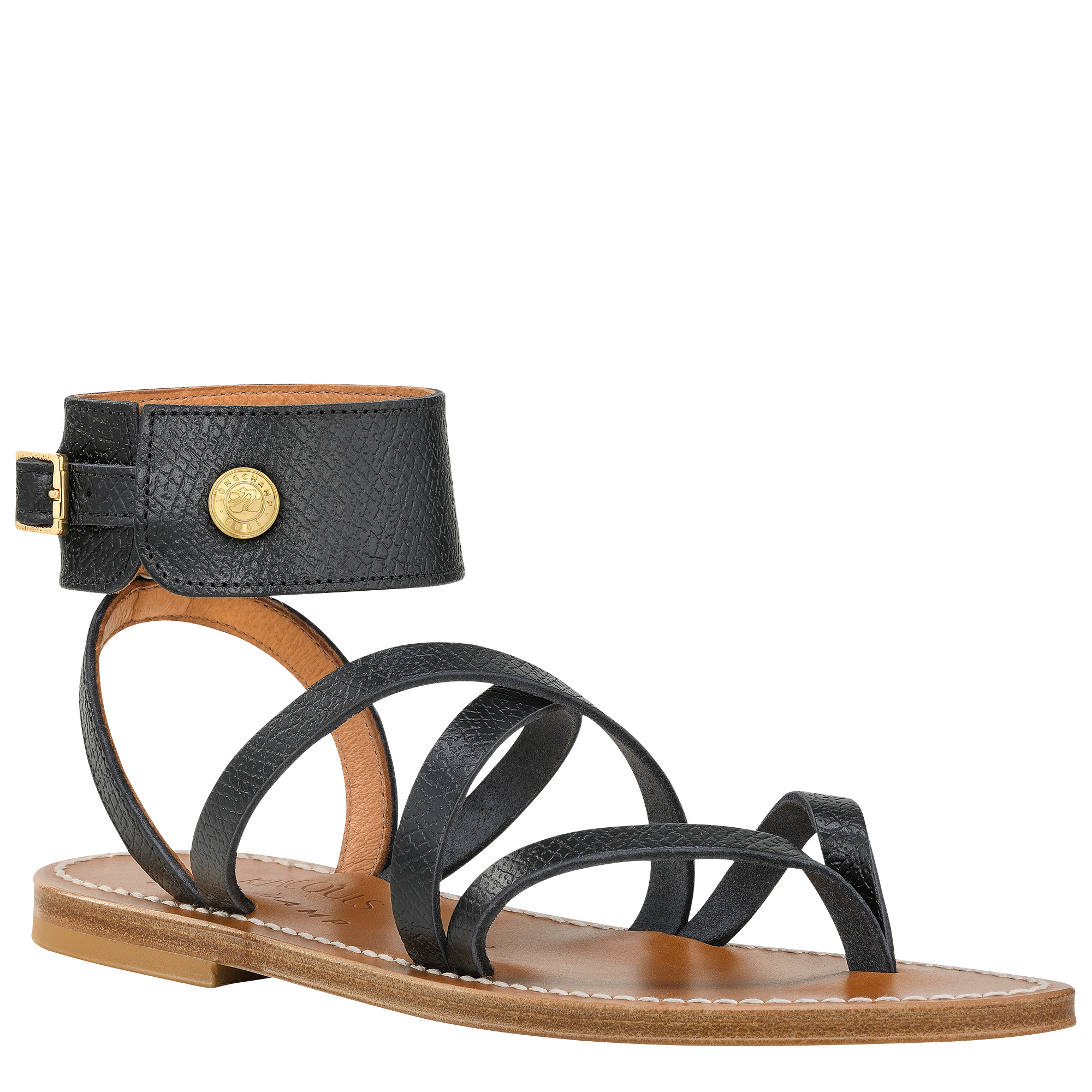 Longchamp x K.Jacques Sandals Black - Leather - 3