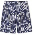 Indigo-Dyed Printed Cotton Shorts - 6