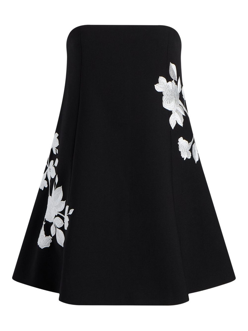 Irla floral-embroidered strapless dress 1