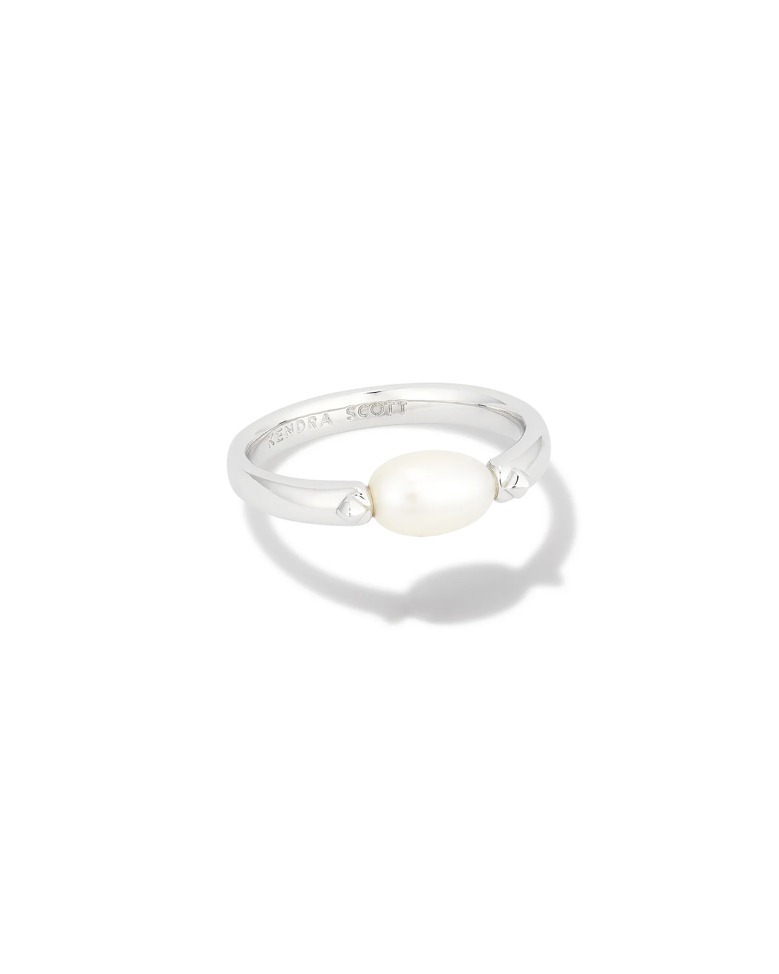 Leighton Silver Pearl Band Ring in Freshwater Cultured Pearl - 1