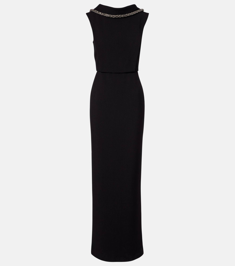Embellished crêpe gown 1