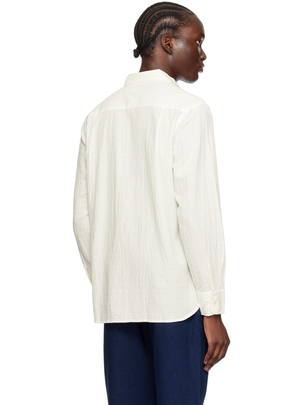 White Square Pocket Shirt - 3