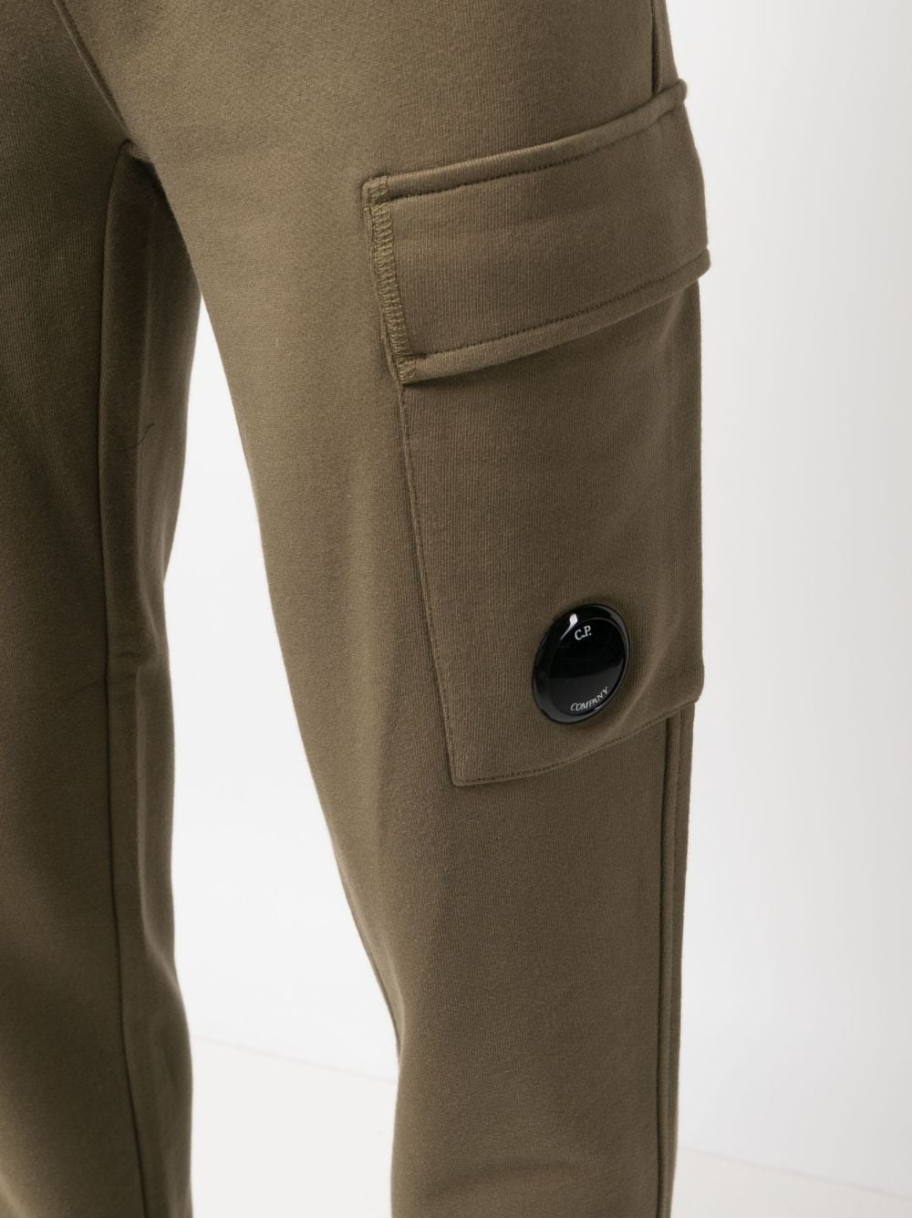 logo-plaque cotton track pants - 5