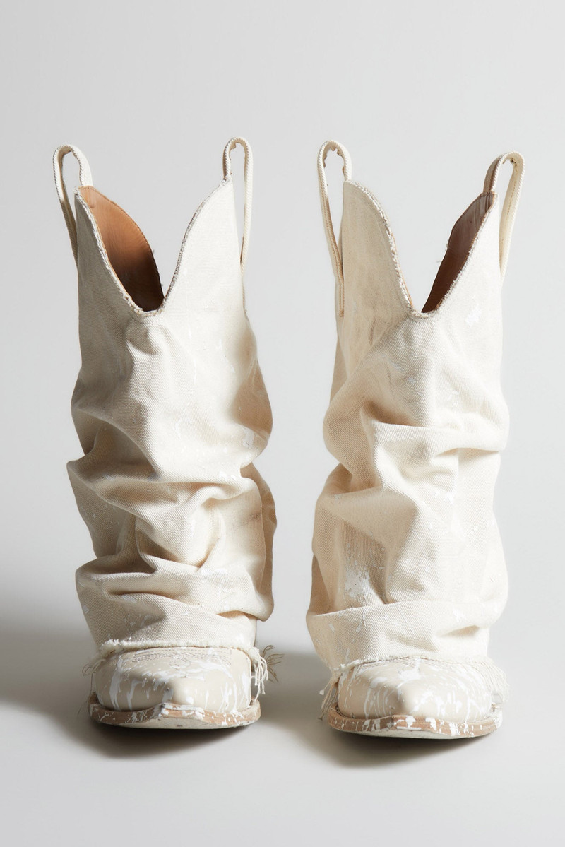 LOW RIDER COWBOY BOOT - PAINT SPLATTER CANVAS 2