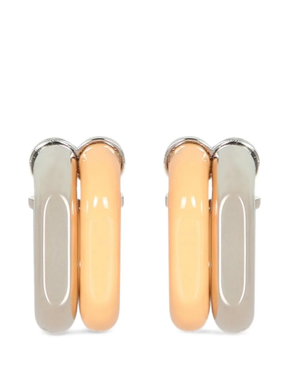 two-tone hoop earrings - 1