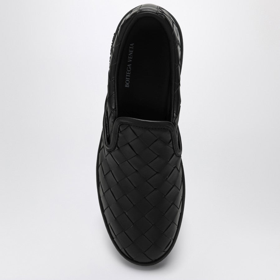 Bottega Veneta Men Sawyer Black Slip-On Sneaker In Intrecciato - 3