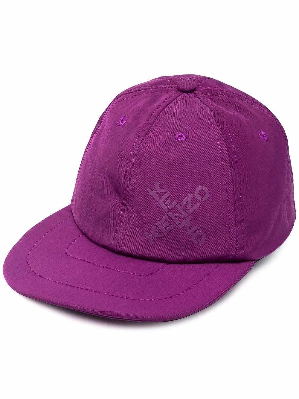 logo-print cotton cap - 1