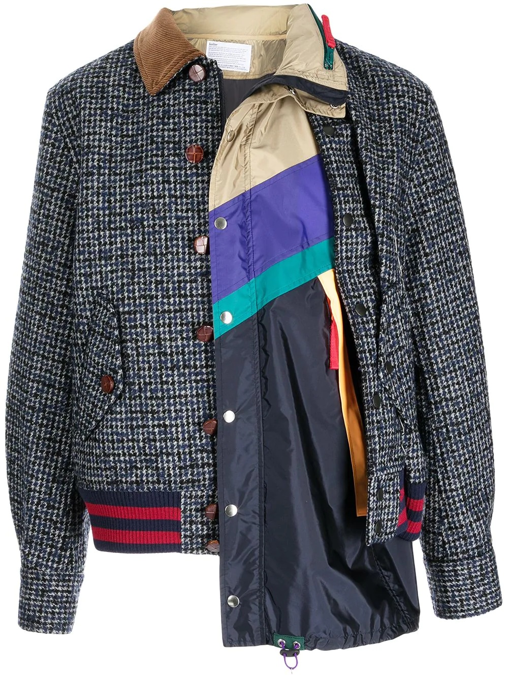 deconstructed-panel wool jacket - 1