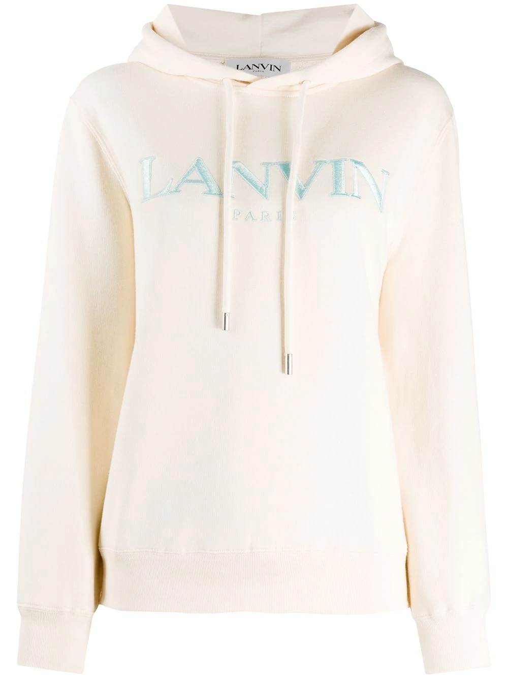 embroidered logo hoodie - 1