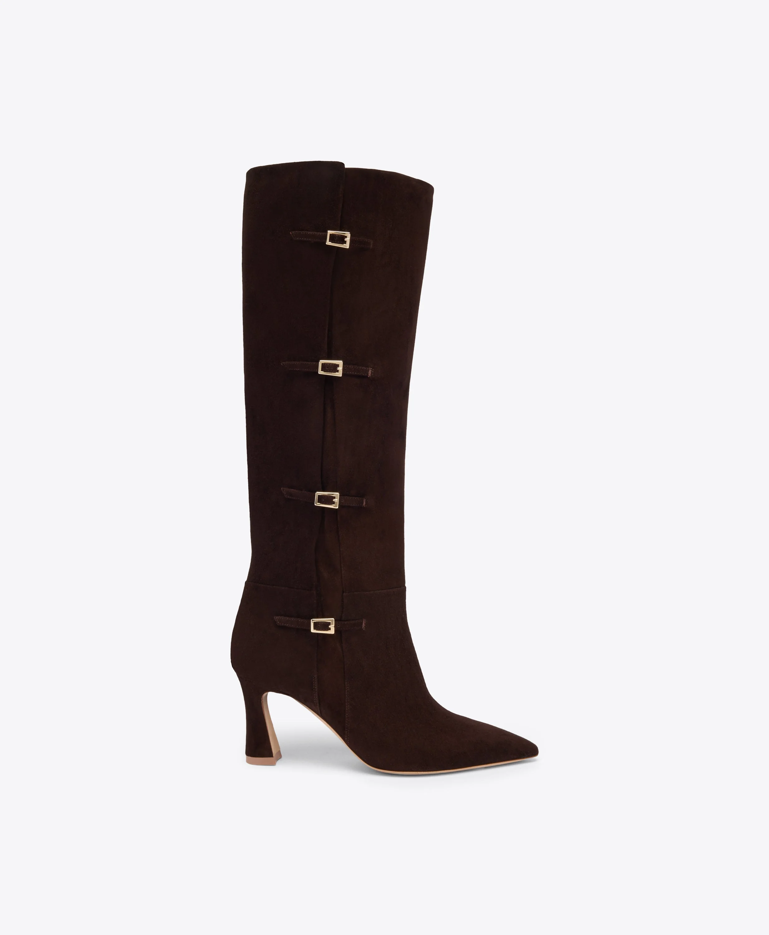 Nolan 70 Dark Brown Suede Tall Boots - 1