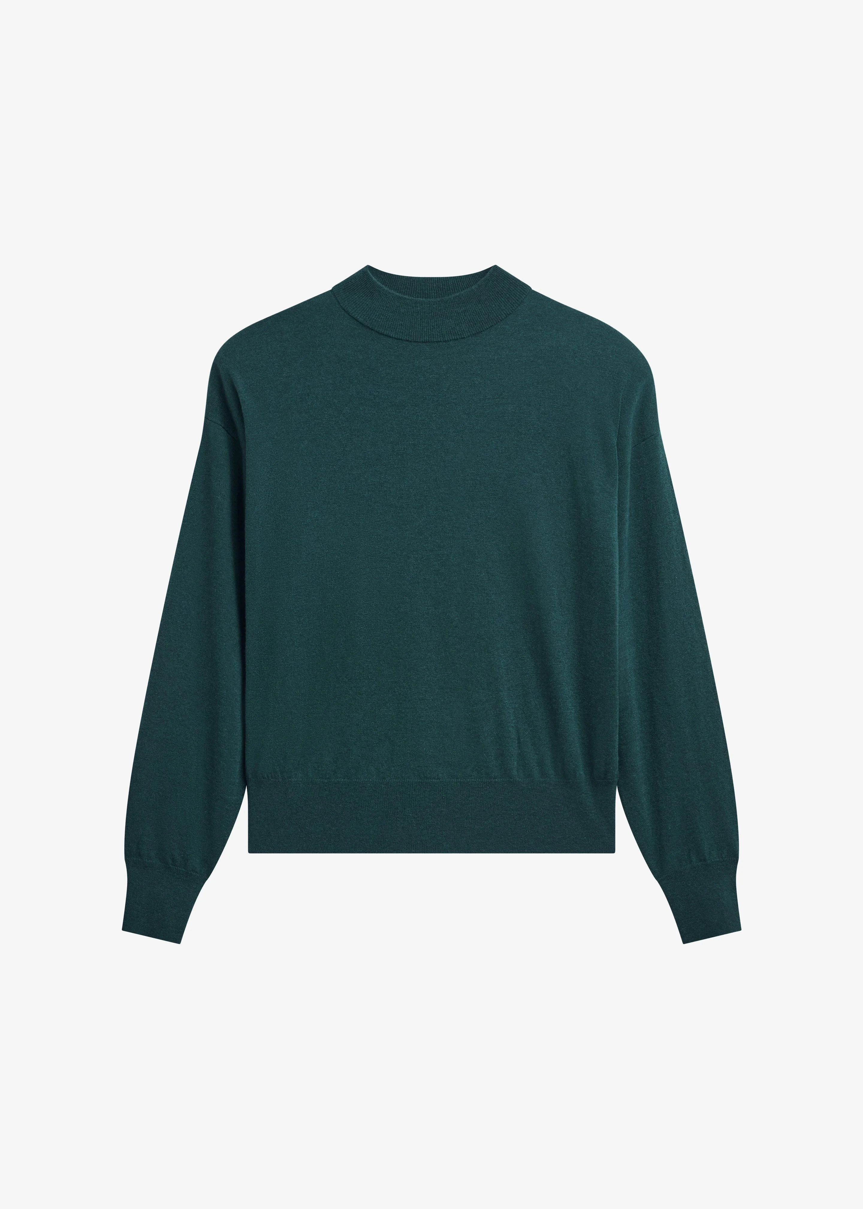 Rue Padded High Neck Sweater - Bottle Green - 1