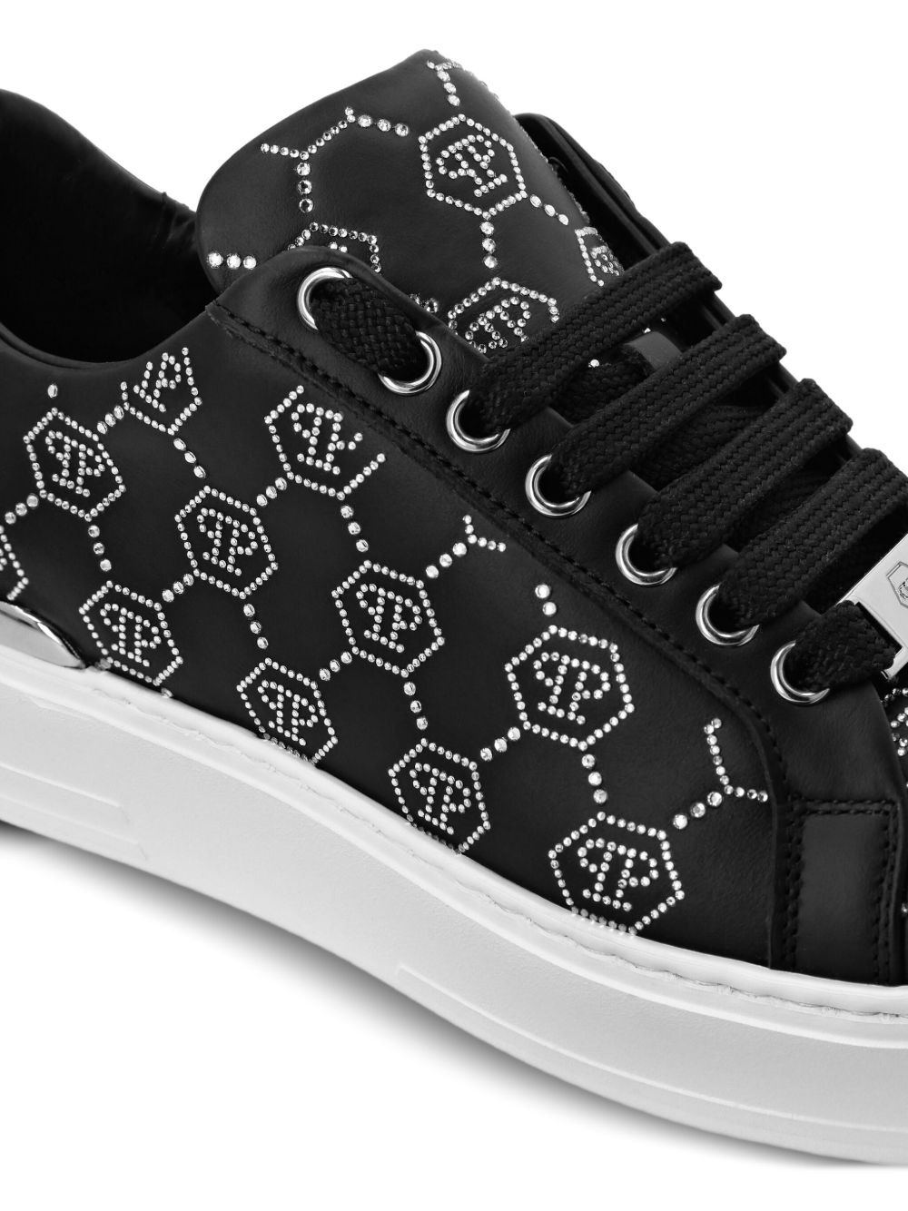 monogram-studded sneakers - 4