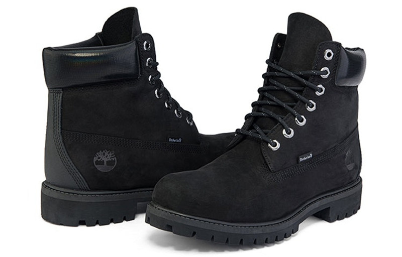 Timberland Timberland Premium 6 Inch Waterproof Wide-Fit Boot 'Black Nubuck' A2HMVW outlook