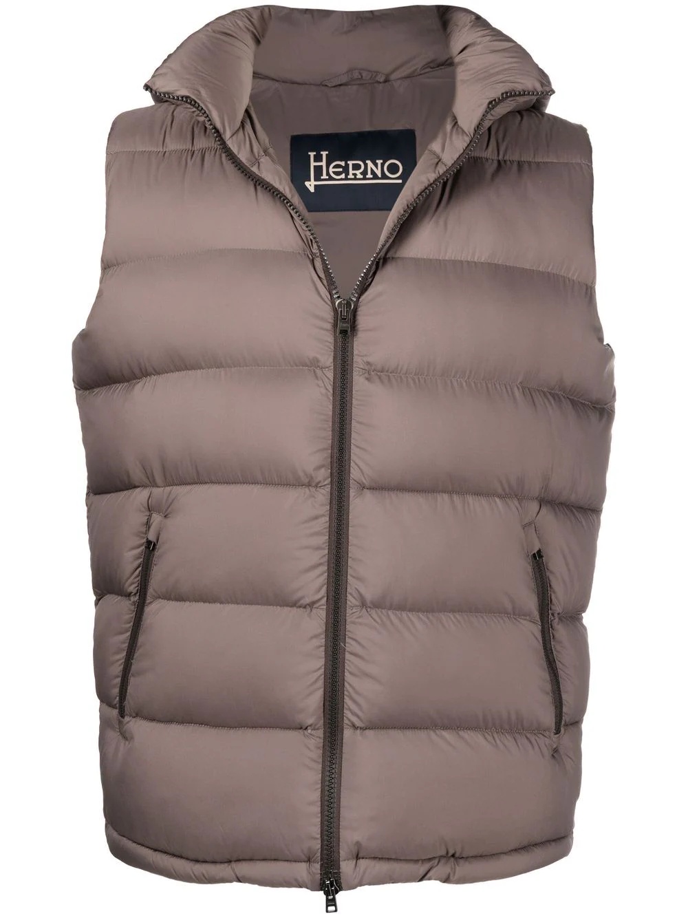 quilted hooded gilet - 1