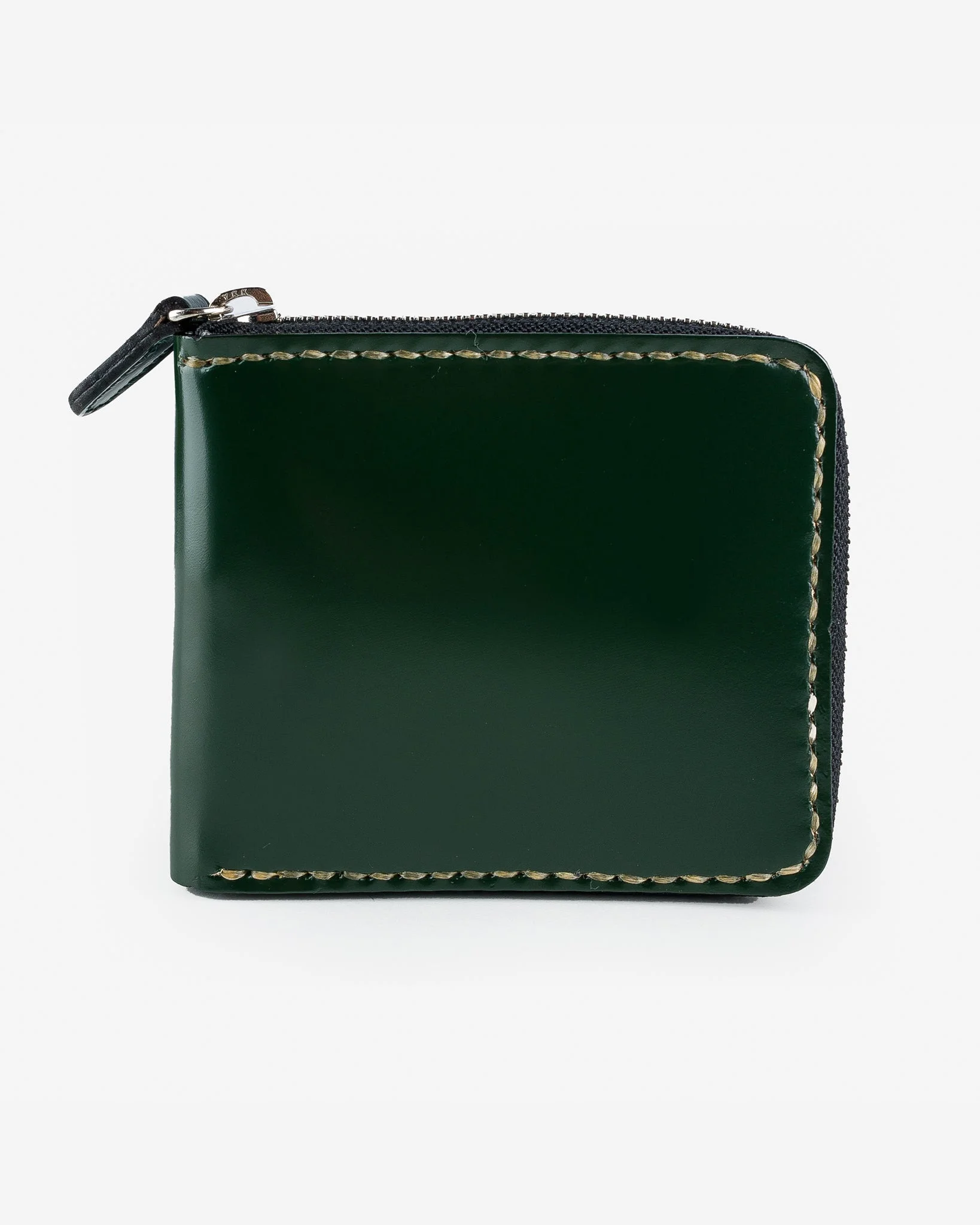 ZIP-SECURED SHELL CORDOVAN WALLET - GREEN - 1